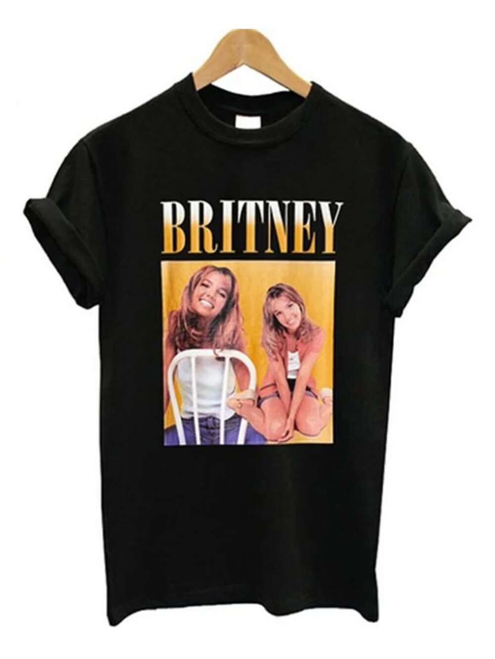 Britney Spears 1999 black t-shirt H&M Men's Small
